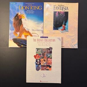 Disney Piano Piano Songbooks Bundle - The Lion King, Fantasia, Disney Collection